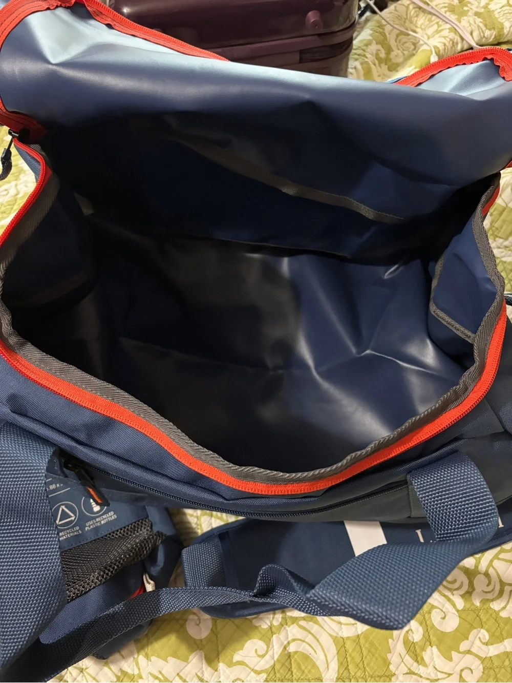 L L Bean Adventure Duffel & Carry Case Medium 35L Blue Water Resistance NWT
